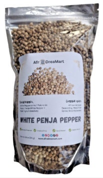 White Peppercorns | Poivre de Penja | Penja White Pepper | Piper nigrum Seed | 8.8 oz Pack | Premium Quality Spice