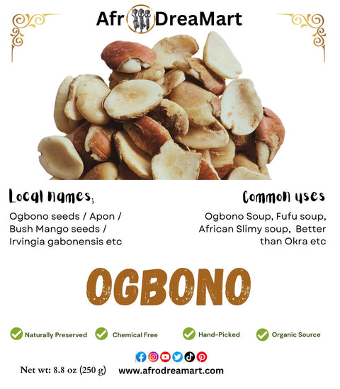 Ogbono Seeds | African Bush Mango, Dika Nuts (8.8 oz)